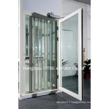 Folding sightseeing doors for elevators